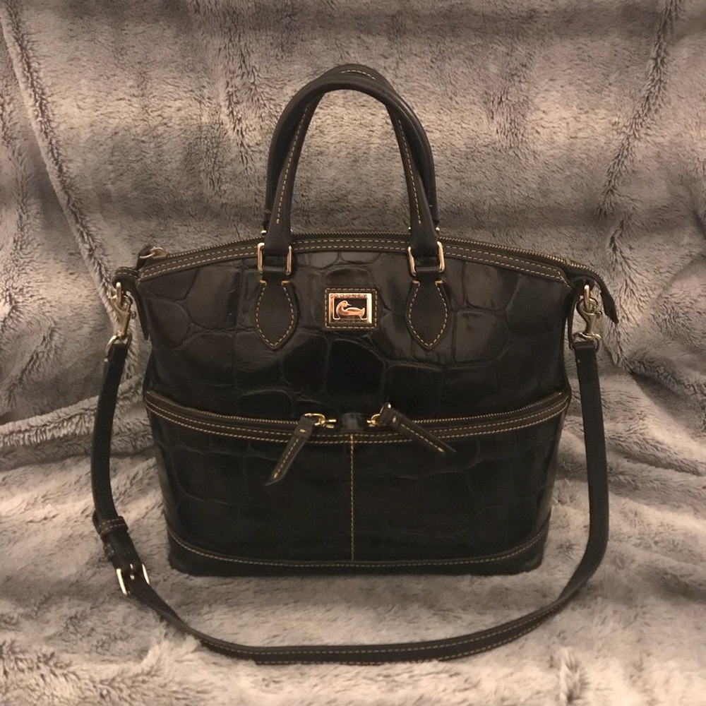 Black Leather Dooney and Bourke Purse